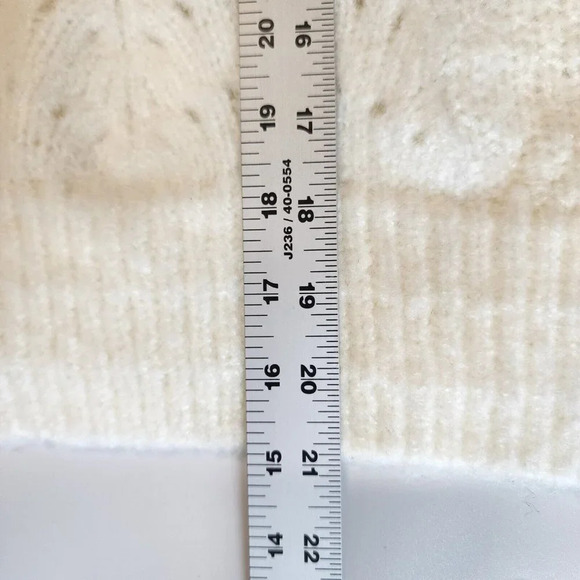 Lulu's Women's Thats the Point Ivory Pointelle Knit Turtleneck Sweater Sz XL NWT - Picture 11 of 12